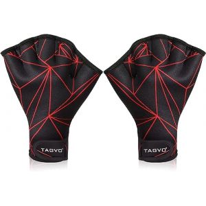 TAGVO Gants de Natation Fitness, Gants palmés de Natation, Aquatic Fitness Résistance Eau Palmés Gants, Néoprène Palmés Gants d'entraînement pour Homme Femme Adulte Fitness Nage Surf Bain Gants (lipsd eu, neuf)