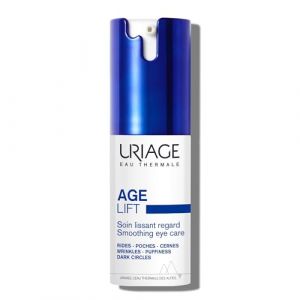 Uriage Age Lift Cr&egrave;me Contour des Yeux Anti-Rides, Poches, Cernes au R&eacute;tinol & Acide Hyaluronique - 3x moins de Rides - 3x plus de Fermet&eacute; - Sans Parfum - Test&eacute;e sous Contr&ocirc;le Ophtalmologique - 15ml (Skincare Expert France, neuf)