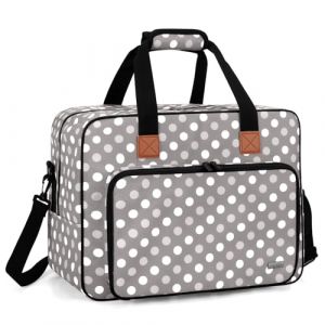 Luxja Sac de Machine à Coudre－Sac de Rangement de Machine pour Accessoires de Coudre, Points Gris (SILIDE EU, neuf)