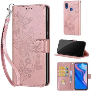 Coque pour Huawei P Smart Z / Y9 Prime 2019 &Eacute;tui, Antichoc Cuir Portefeuille Etui Housse avec [B&eacute;quille] Compatible Enjoy 10 Plus/Honor 9X / Honor 9X Pro Rose Or (WGR Global Business, neuf)