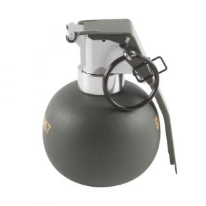 Hoite Grenade de simulation M67, grenade &agrave; main en plastique, mat&eacute;riau en nylon, accessoire de jeu CS en plein air, &eacute;quipement r&eacute;utilisable pour cadeau de farce de f&ecirc;te (Hoite, neuf)