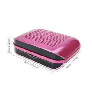 Aspirateur Ongle, Machine d'aspiration de poussi&egrave;re d'ongle d'&eacute;quipement d'art d'ongle de collecteur de poussi&egrave;re d'ongle de 68W Pro(Rose Red) (JingHaiZhiJiaShiPin, neuf)