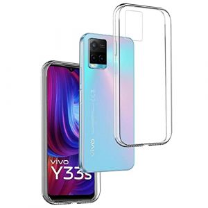 REY Coque pour Vivo Y33s - Vivo Y21s - Y21 2021 - Y21T, TPU Transparent en Silicone, Ultra Fine 0.33mm (REY &reg;, neuf)