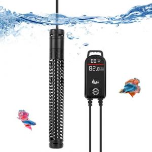 AQQA Chauffage Aquarium, 300W/500W/800W/1000W/1200W Submersible Chauffage pour Aquarium avec Affichage Num&eacute;rique LED Convient aux Aquariums d'eau Douce et d'eau de Mer (AQQA Aquarium, neuf)