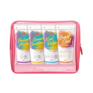 Trousse Cheveux Ondulés - Les Secrets de Loly - Perfect Match, Cream Conditioner, Kurl Potion, Boost Curl - Format Voyage 100ml (Jeanmarcjoubert, neuf)