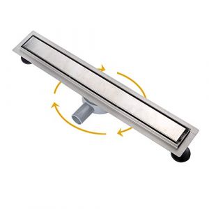 SIENOC Caniveau pour Douche,80cm,360&deg;,2 in 1,Caniveau de Douche en Acier INOX Siphon Sol d'&eacute;vacuation &agrave; Carreler pour Salle de Bain,avec Appareil d&eacute;sodorisant et Filtre &agrave; Cheveux (euroharry GmbH, neuf)