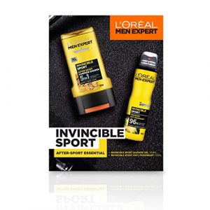 L'Oreal Men Expert Coffret cadeau pour homme Invincible Sport 2 pièces Coffret cadeau : gel douche et déodorant pour homme (Wellness Oasis, neuf)