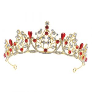 VALICLUD Diad&egrave;me De Mariage Strass Couronne Vintage Pour Femme Tiare Baroque &Eacute;l&eacute;gante (Sudersana, neuf)