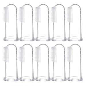 10 pcs Brosse &agrave; Dent Doigt B&eacute;b&eacute;, B&eacute;b&eacute; Brosse &agrave; Dents Doigt Silicone, Silicone Soins Dentaires Enfants - Brossage Massage Oral, Brosse &agrave; Dents de Massage Claire pour Nourrissons et Tout-Petits (LIN  YAMEIZI UK SHOP, neuf)