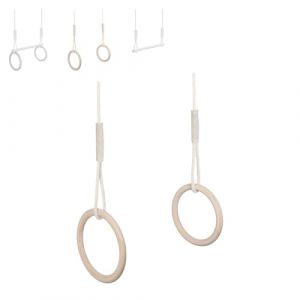 MAMOI&reg; Anneaux Gymnastique, Anneau balancoire en Bois, Trap&egrave;ze Cirque, Balan&ccedil;oire Trapeze pour Bebe, Barre de Gymnastique et Accessoire de Gym pour b&eacute;b&eacute; Ringo (MAMOI, neuf)