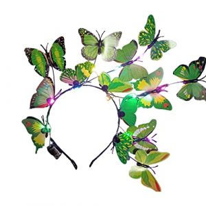 MOIDHSAG Cerceau à cheveux papillon lumineux décoratif pour l'école, la famille, les fêtes de famille, accessoires de photographie, cadeau (mimumaoyi, neuf)