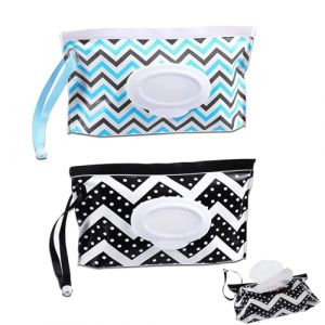 DHWEKU boite a lingettes humides,Sac de lingettes humides pour bébés, boîte de 2 lingettes humides, sac de lingettes humides réutilisable pour bébé, sac de lingettes humides pour bébés portable (DHXMYGS, neuf)