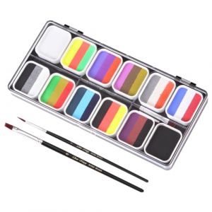 NUOBESTY 1 Jeu peinture faciale lavable body painting maquillage du corps pochoirs de maquillage réutilisables enfants pigment de maquillage du visage dessin de visage Poudre de pigments (Sarah Zou, neuf)