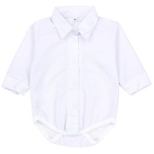 TupTam Body B&eacute;b&eacute; Gar&ccedil;on avec Col &ndash; Body B&eacute;b&eacute; Manches Longues &Eacute;l&eacute;gant &ndash; Body B&eacute;b&eacute; pour Bapt&ecirc;me et F&ecirc;te, Blanc, 62 (LotteStyle, neuf)