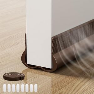 93cm Calfeutrer Bas de Porte, Boudin de Porte, Joint Inférieur de Porte, Silicone Bande D'étanchéité Pas Besoin de Coller, Door Seam Strip, Anti Courant d'air Calfeutrer Seuil Porte (Marron) (chunwenyuan, neuf)