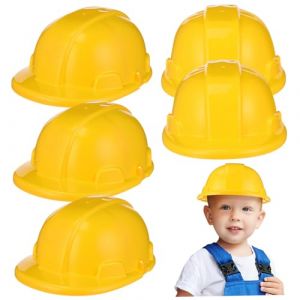 UPKOCH Casque de Chantier Gar&ccedil;on et Filles Jouet Lot de 5 Chapeaux Jaunes Accessoires de F&ecirc;te Casque de Protection D&eacute;guisement Gar&ccedil;on Fille Plastique Robuste Jeu de Construction (MYUTAN, neuf)