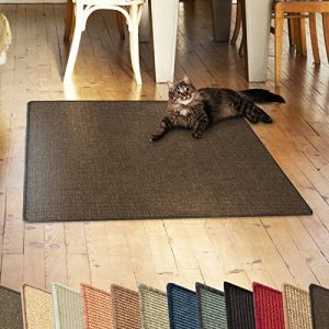 casa pura Tapis &agrave; griffer en sisal Naturel pour Chats R&eacute;sistant Antid&eacute;rapant Parfait pour prot&eacute;ger Vos Meubles et satisfaire Les Griffes exigeantes de Votre f&eacute;lin pr&eacute;f&eacute;r&eacute; (Marron, 60 x 80 cm) (Velvet Trading, neuf)