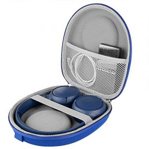 Linkidea Étui de Transport pour écouteurs Compatible avec JBL T600BTNC, Live 400BT, Tune 500BT, T450BT, E45BT, étui de Voyage Rigide avec câble, Chargeur de Rangement (Bleu) (LinkideaEU, neuf)
