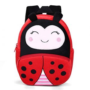 VINBAGGE Sac &agrave; Dos Enfant Garderie Maternelle Sac Creche Sac Animaux Cartable &Eacute;cole Cartoon Mignon pour b&eacute;b&eacute; Fille gar&ccedil;on 1-3 Ans,Coccinelle (GENOLD, neuf)