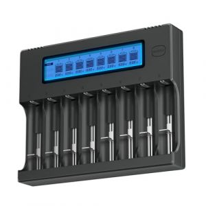 CITYORK 8 Slots Chargeur de Batterie 18650, Charge Rapide pour Batterie 3,7V 18650, 20700, 26650,13450, 14500, 14650, 16340(RCR123),17500，CR123A, 1,2V Ni-MH Pile AA AAA (CITYORKbatteryuk, neuf)