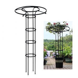 RADAAB Ob&eacute;lisque de Jardin Porte - Plantes d'escalade en Plein air 90cm 120cm 150cm 180cm 210cm | Porte - Raisins de Jardin ombrelle Robuste, Tomate, Pois | Cage de Soutien Floral (Size : 150cm/5ft) (huouhusw, neuf)