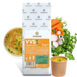 VENESSA VVS1 Soupe de légumes 1 kg Vending Pack d'essai – Soupe végétarienne instantanée – Soluble et haut rendement – Soupe végétale pour machine à soupe automatique (EUROSHARE, neuf)