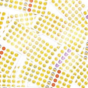 Lot de 24 Autocollant Smiley, Autocollants Emoji,Autocollants Amusants,Petits Smiley,Stickers éMoticônes pour Loisirs Créatifs,Gommettes pour Anniversaire,Enfants Récompense Scrapbooking Décoration (LiLiNiNiii, neuf)