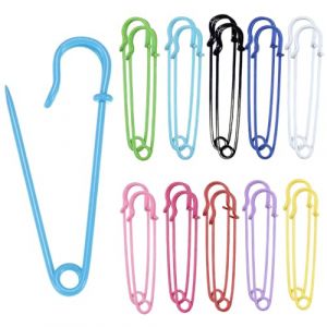 20 Pi&egrave;ces &Eacute;pingle a Nourrice, 75 mm Grandes &Eacute;pingles &agrave; Nourrice, Multicolore Epingle de Surete M&eacute;talliques, pour V&ecirc;tements Couture Bricolage Broche (DINODANUBE TRADING, neuf)