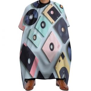 Cape De Coiffeur Vinyl Records Music Imperm&eacute;able Tablier De Coiffeur Antiadh&eacute;sif Cape De Cheveux Pour Unisexe Coiffeurs 140X168Cm (LunChenShop, neuf)