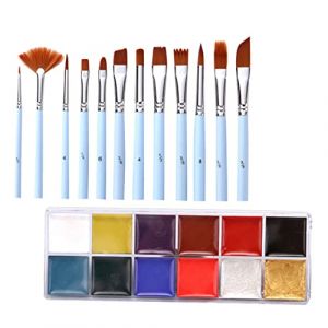 NUOBESTY 1 Jeu Pinceau Pochoirs De Peinture Pour Le Visage Peinture Pour Le Visage Rouge Visage Peinture De Visage Blanche Stylos De Maquillage Laine De Fibres Artificielles (Sarah Zou, neuf)