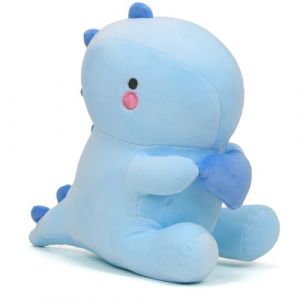 Zaloife Peluche Dinosaure Bleu Jouet, 30cm Dino en Peluche Doux Tenant Un Cœur, Feature Plush Poupée en Peluche, Dino Oreiller en Peluche Joli Cadeau pour Filles Garçons (Zaloife, neuf)