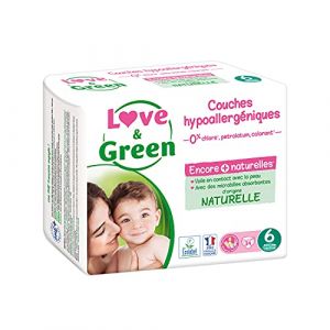 Couches hypoallergéniques Taille 6 Extra Large x34 + de 15kg Love&Green (EasyPara, neuf)