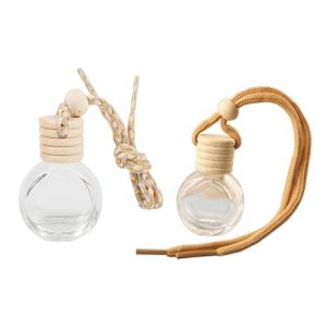 Flacon De Parfum Pendentif Voiture, 2x 10ML Bouteille De Diffuseur De Voiture Suspendue | Bouteilles De Perfume En Verre Vides, Bouteille Diffuseur Rechargeable, Parfum Voitures Pendentif (crtainye, neuf)
