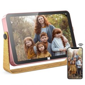 KODAK Cadre Photo Num&eacute;rique, Cadre Num&eacute;rique Photo WiFi 10 Pouces, Batterie Int&eacute;gr&eacute;e de 4000mAh, M&eacute;moire de 16 Go, &Eacute;cran Tactile IPS HD, Partage de Photos, Musique et Vid&eacute;os Via Une App/E-Mail/USB (KODAK Frame Direct, neuf)
