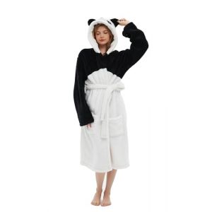 ATOZ Peignoir Doux Femme Animaux de Dessin Animé Flanelle Pyjama Robe Bain Panda Pour S (Asesi, neuf)