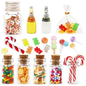 16 Pi&egrave;ces Miniature Accessoires de GNOME, March&eacute; de No&euml;l Mini Bonbons de No&euml;l et Ensembles de Boissons, Porte - Bonbons, et 1: 12 Miniatures Accessoires Maison de Poupee (aoshamaoyi, neuf)