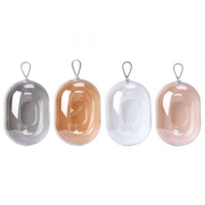 Healifty Bo&icirc;te de Rangement pour &Eacute;ponges &agrave; Maquillage 4 Pi&egrave;ces &Eacute;tui Compact et Portable en Blanc Rose Chardon Gris et Jaune Accessoire Pratique pour Organisation Beaut&eacute; et Voyage (Madonna Tied, neuf)