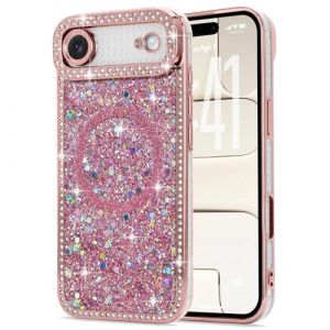 Lafunda Coque Compatible avec iPhone Air Paillette Cristal Antichoc &Eacute;tui avec Brillante Diamont pour Femmes et Filles Coque de Protection pour iPhone Air Rose (ukyisizan, neuf)