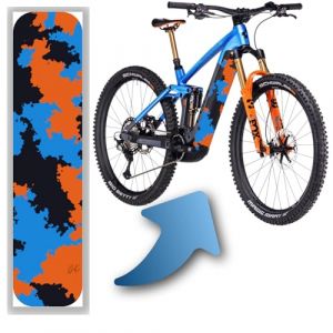 Film design pour coque de batterie de v&eacute;lo &eacute;lectrique pour CUBE Stereo | Mod&egrave;les r&eacute;action hybrides, protection de cadre eBike, autocollant de v&eacute;lo (couvercle cube 20-04377, 21-11463, 20-01818, bleu (DK's BikeDesigns, neuf)