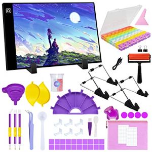 TAVADA Tablette Lumineuse A3,Diamond Painting Accessoires,Luminosité Réglable Portable Table Lumineuse Planche Dessin avec USB Câble Diamond Painting Accessoires,pour Esquisser,Peinture (HADALA YYDS Kft., neuf)