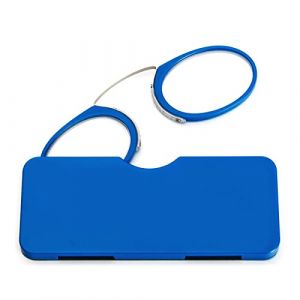 KoKoBin Lentilles de lecture unisexes Aide visuelle compacte Mini Nose Clip Lunettes de lecture sans branches Antid&eacute;rapantes Aide &agrave; la lecture - Toujours &agrave; port&eacute;e de main (Bleu clair, 1.5, diopters) (Hime Tech, neuf)