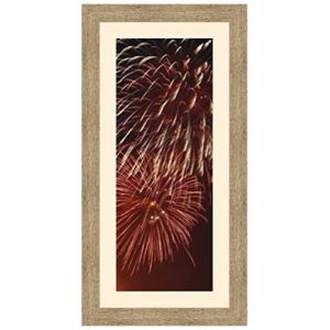 Cadres Photos p&ecirc;le m&ecirc;le multivues Peach 1 Photo(s) 20x50 Passe Partout, Cadre Photo Mural 25x55 cm Naturel Beige, 3.5 cm de Largeur (RK Cadres, neuf)