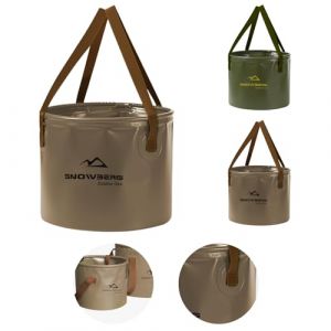 FairyPeach Seau Pliable D'ExtéRieur 10L/20L,Seau Pliant Portable Conteneur d'eau,Bassine Pliable,pour Le Camping et Les Voyages, comme Bassin, Évier (Kaki, S) (XIANT, neuf)