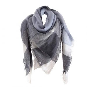 Bakicey Femme &eacute;charpe &eacute;tole Fille ch&acirc;le Foulard, Pashmina Echarpe a Carreaux Laine Mode Etole Plaid Foulards Oversize Shawl Cardigan Cachemire Chaud Automne Hiver Manteau Tricot Ponchos et Capes (D) (Bakicey, neuf)