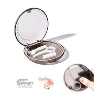 Eupneicu Boîte À Bretelles, Boîte De Rangement Prothèses, Boite A Dentier, Boite Goutiere Dent Portable, Etui Pour Dentaires Facile À Nettoyer [Noir] (BINGSANGSHOP, neuf)