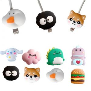 COYUN 8 Pi&egrave;ces Protecteur de C&acirc;ble Chargeur Animaux Bite, Mignon &Eacute;conomiseurs de C&acirc;ble de Charge Fruit Donut Canard Tigre Protection de C&acirc;ble Chargeur pour Ligne de Donn&eacute;es Prot&egrave;ge-Fil de &Eacute;couteur (HLWA RETAILS LTD UKSTORE, neuf)