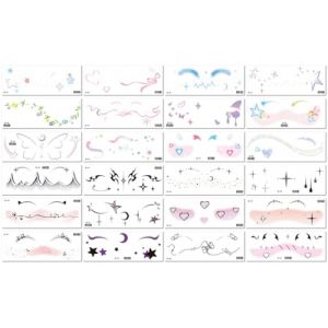 Autocollants De Maquillage Papillon Pour Les Yeux, Autocollants Tatouage, Petits Poissons Mignons 15.8 * 6cm (de chang, neuf)