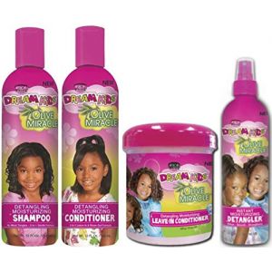 African Pride - Dream Kids Shampooing D&eacute;m&ecirc;lant, Apr&egrave;s-shampoing, Apr&egrave;s-shampooing et D&eacute;m&ecirc;lant Levage (Online Wellness Ltd, neuf)