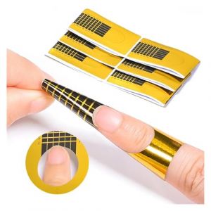 1 paquet de conseils de forme d'ongle français en acrylique UV Gel Extension Curl Form Building Gel Sticker Art Manucure Pochoir Nail Art Outils DIY Nail Tool Stickers (HanXiang JiKenShangMao, neuf)