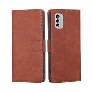 RankOne Coque pour Nokia G60 5G (6.58" inches), Coque Etui Protection Housse Premium en Cuir PU - Marron (Rankone, neuf)
